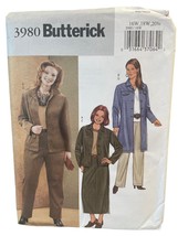 Butterick Sewing Pattern 3980 Jacket Skirt Pants Misses Plus Size 16W-20W - £7.70 GBP
