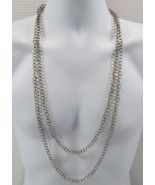 *B) Vintage Guatemalan Silver Plated Extra Long Lasso Wedding Chain 70&quot; - £43.16 GBP