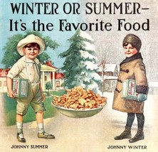 Kelloggs Toasted Corn Flakes 1915 Advertisement Johnny Summer Lithograph... - $59.99