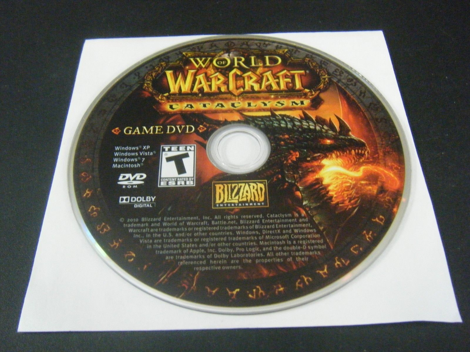 World of Warcraft: Cataclysm (Windows/Mac, 2010) - Game Disc Only!!! - $6.30
