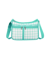 LeSportsac Willow Check Deluxe Everyday, Mint &amp; White Large Houndstooth ... - $1,791.03 MXN