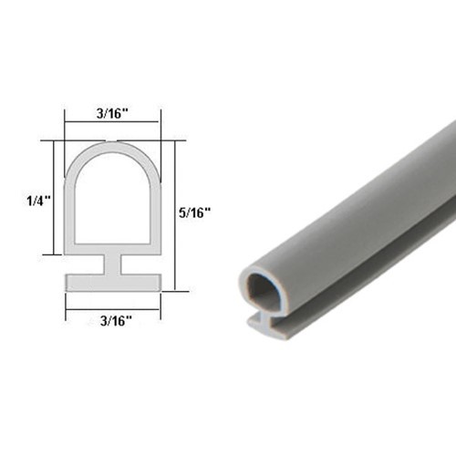 Gordon Glass® Automotive Grey Bulb Type Gasket, 3/16&quot; Width, 3/16&quot; Backing  - $39.95