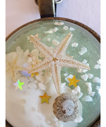 Starfish Seahorse Seashells Stars Clear Ocean Resin Charm 11&quot; Necklace S... - $15.66 CAD
