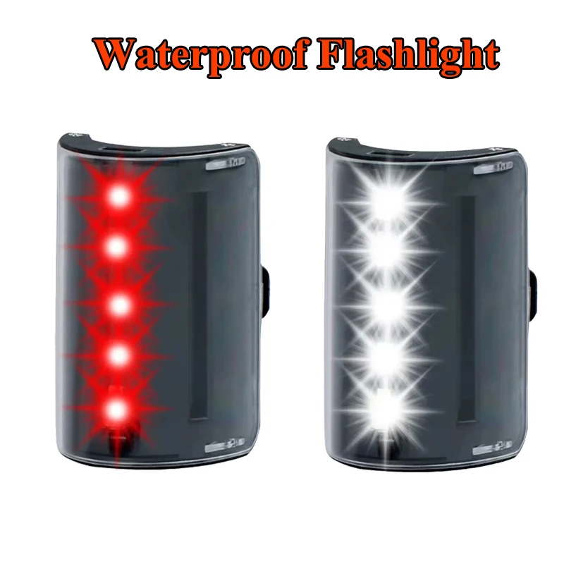 USB Rechargeable Waterproof Safety Warning Bike Lamp Flashlight Smart MTB - £9.56 GBP