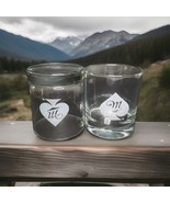 Set of 2 Miller Fortune High Life Beer 11 oz Tumbler &quot;M&quot; Glass Spade - $277.64 MXN