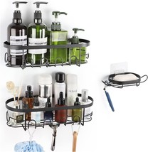 Shower Caddy Basket Shelf (3 Pack) with Soap Dishes, RustProof Stainless... - £11.37 GBP