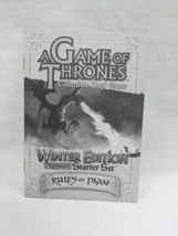 A Game Of Thrones Collectible Card Game Winter EditionPremium Starter Set Rules  - £6.14 GBP