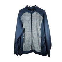 Adidas A198 Men's Space Dyed Full Zip Jacket Rich Blue Large - $24.24