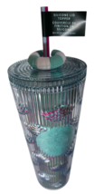 Starbucks Shell Color Shifting Blue Pool Floaty Straw Charm Tumbler 24 o... - $930.75 MXN