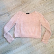 Top Shop Fuzzy Pink Crop Sweater (4) - £42.21 GBP