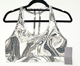 Threads 4 Thought Zelma Sports Athletic Bra Gray Marble Print T-Back Size XL NWT - £20.53 GBP