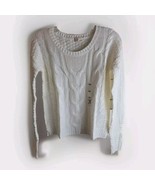 So Brand Ladies White Knit Pullover NWT Soft Knit Preppy Layer Your Look - $13.09