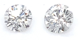 2x CVD Laboratrio Cresciuta Taglio Rotondo Diamanti IGI Certificato TCW = 2.56 K - £4,385.03 GBP