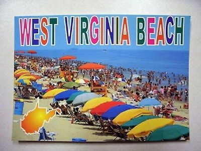 West Virginia Beach Postcard - $2.10