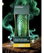 Mini Starbucks 2024 Wicked - OZ Emerald Green Cold Cup KEYCHAIN Limited ... - $29.58