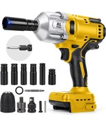 1000Nm Cordless Impact Wrench for Dewalt 20V Max Battery, 1/2 inch Brush... - $250.95 CAD