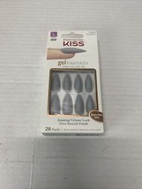 Kiss Nails Gel Fantasy Press Glue Manicure Long Gel Stiletto Matte Gray ... - $292.93 MXN