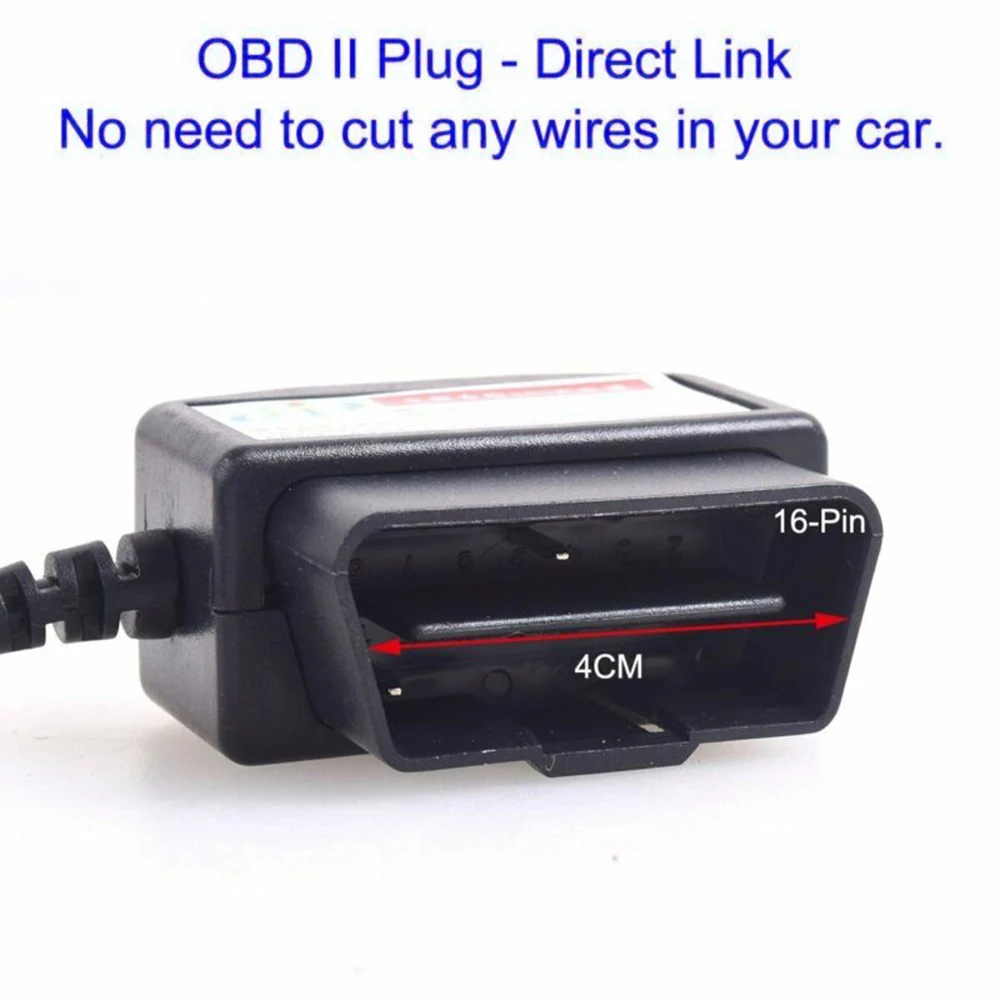 Auto Car Adapter Cable Micro USB Charger 16Pin OBD2 Port DIY Male Plug Connect - £13.87 GBP