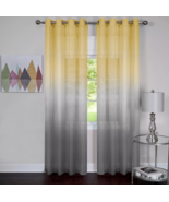 (2 Ct) Rainbow 8 Grommet Panel One 52&quot;W x 84&quot;L Grey Yellow Fade Polyester - $39.59