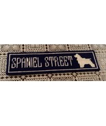 Handmade SPANIEL STREET  Needlepoint Street Sign 15 In Dog Lover Brand New - £13.36 GBP