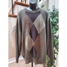 Dockers Men&#39;s Brown Cotton Long Sleeve Crew Neck Pullover Knit Sweater S... - $24.75