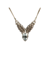 Blue Topaz and Sterling Silver Necklace 18 Inch Chain Teardrop Cut Vtg B... - €21,76 EUR