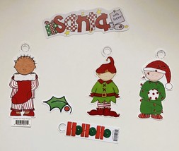 My Mind&#39;s Eye Santa Christmas Scrapbook Die Cuts Frames 6 Piece Set - £4.39 GBP