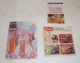 Lot Of 3 Small Cookbooks - Presto Recipe, 500 Beverages, Calorie Counter - £5.20 GBP