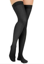 New 20-30mmHg Compression Thigh Hi w/ Lace Trim》Black Sheer》XL (22-28&quot; thigh) - £22.67 GBP