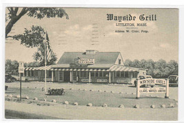 Wayside Grill Littleton Massachusetts 1949 postcard - $6.44