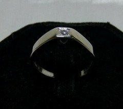 Everwed 10K-P Yellow Gold Solitaire .07 Diamond Wedding Engagement Ring Sz 6.25  - $99.99