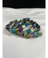 Vintage Women&#39;s Multicolored Crystal Spiral Bracelet SKU 6108 - £11.76 GBP