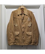 American Quarter Horse Association Jacket Brown Canvas / Leather Trim Me... - $135.84