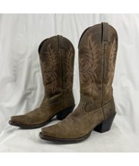 Ariat Heritage Snip Toe Wingtip Western Boot Women&#39;s Size 11B Brown Leather - $103.48 CAD