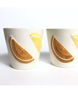Vintage LA California Pottery Juice Cup Set 1956 Set of 3 Orange Lemon S... - £25.63 GBP