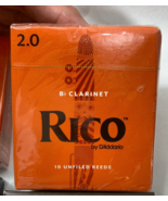 2 Packs of 10, so 20 RICO by D&#39;Addario Bb Clarinet Unfiled Reeds 2.0 - €29,67 EUR