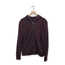 Lululemon Cross Cut Zip Hoodie Mens Size M Medium Black Cherry Burgundy Jacket - £34.12 GBP