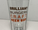 Brilliant Burgers Craft Beer Bar Pint Glass Standard 16 oz Pint Glass - £15.49 GBP