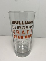 Brilliant Burgers Craft Beer Bar Pint Glass Standard 16 oz Pint Glass - $19.75