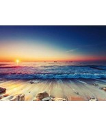 Beautiful Calming Sunset Beach Scene Large A2 Poster Print 59cm x 42cm B... - €6,75 EUR