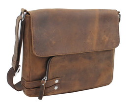 Vagarant Traveler 13 in. Leather Messenger Shoulder Bag  L19.Vintage Brown - £109.34 GBP