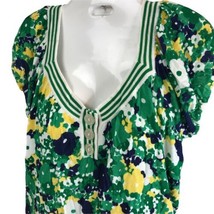 &quot;INC&quot; Knit Top Light Weight Sweater Peasant floral mod flowers XL - £15.56 GBP