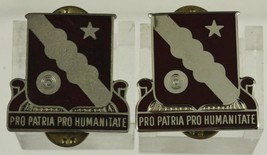 Vintage Us Military Dui Insignia Pin Set Pro Partia Pro Humanitate - $12.35