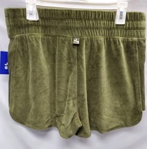 Women's  Large Mid-Rise Velour Shorts 3" - JoyLab Olive Green image 3