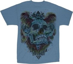 Hanes Mens Native Skull Graphic Tee X-Large Denim Blue Heather - £15.31 GBP