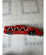 1997 Mattel Hot Wheels Cargo Carrier Red Transport Truck &amp; Carry Case - $17.59