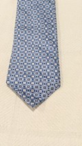 Saddlebred Tie Solid Blue Plaids Check Thick Woven - £6.94 GBP