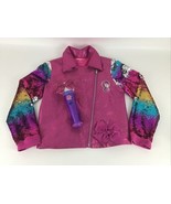 Jojo Siwa Light Up Microphone Pop Star Jacket Costume Unicorn Sequins Gi... - $79.80 CAD