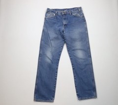 Vintage Dickies Mens 36x34 Distressed Relaxed Fit Wide Leg Denim Jeans Blue - $59.35