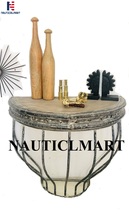 NauticalMart Cast Iron Demilune Console Table Home Decor - £557.46 GBP